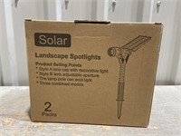 2 Pack Solar Landscape Spotlights