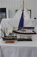Pair of Sail Boat Models