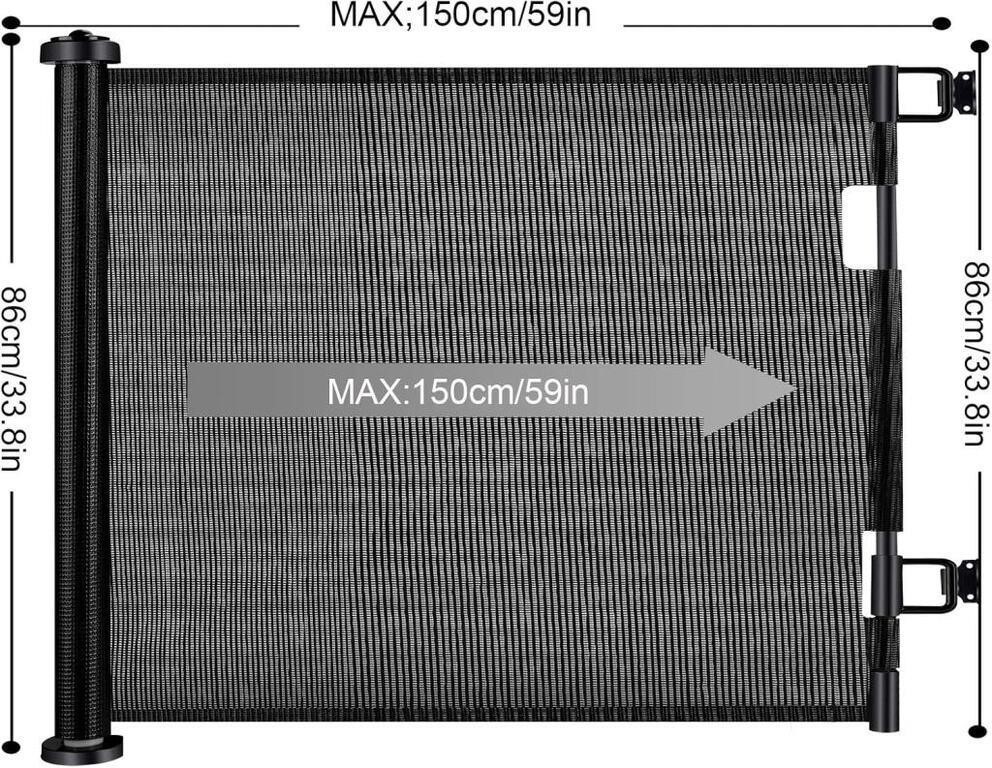 Retractable Baby Gate Dog Gate - Wiscky Extra