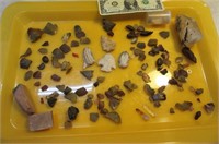 tray Arrowheads~Flint~Minerals vintage Rocks