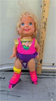 Roller skating girl doll