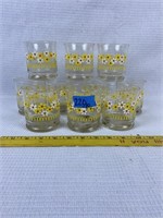 Vintage floral low ball glasses