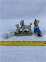 3pc vintage dog figurines