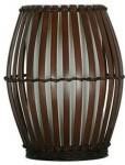 HOMETRENDS RATTAN BARREL ACCENT LAMP