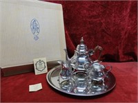 Kirk Stieff & Co Pewter Tea set & tray.