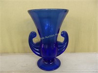 Cobalt Blue Glass Art Deco 7" Vase