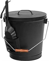 Ash Bucket With Lid And Shovel 5.15 Gallon Large