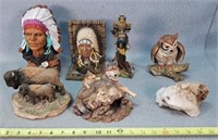 Indian & Wolf Statues & Figurines