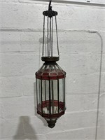 Stained Glass Hanging Candle Holder K15A