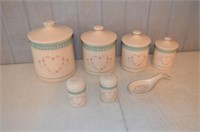Canister Set with Spoon Rest & S&P