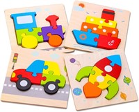 Wooden Vehicle Toddler Puzzles