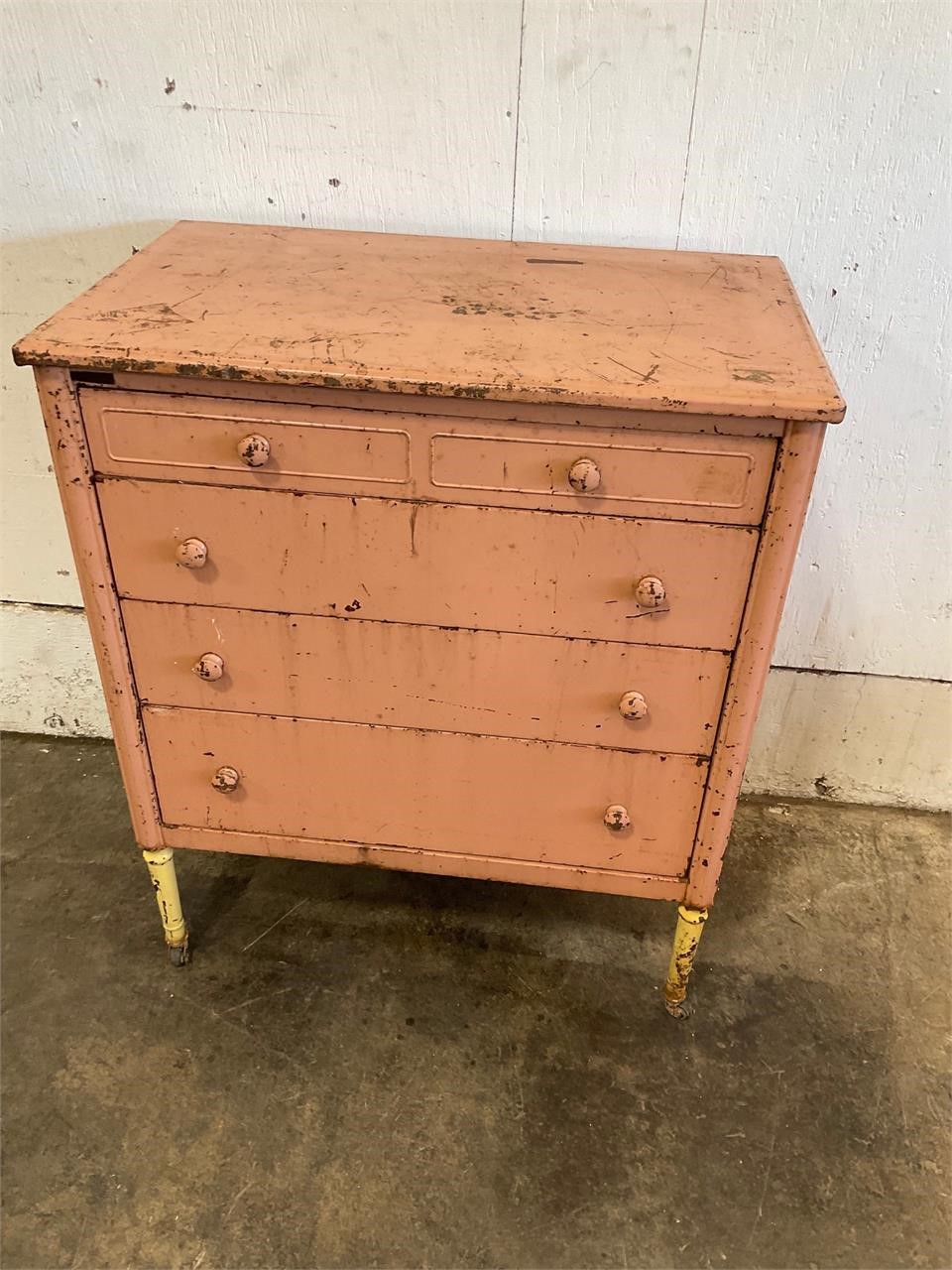 Pink Metal Dresser