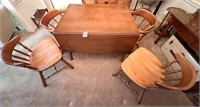 Drop Leaf Table and Four Chairs