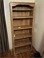 wooden shelf 72.5" tall