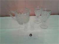 FOSTORIA PITCHER AND GOBLETS