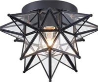 Daycent black star flush mount ceiling light