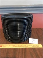 Lot of 25 Black 10" Carlisle Plates - Plastic or