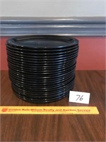 Lot of 25 Black 10" Carlisle Plates - Plastic or