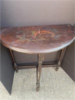 Antique wooden Asian half table