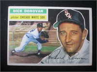 1956 TOPPS #18 DICK DONOVAN GRAY BACK