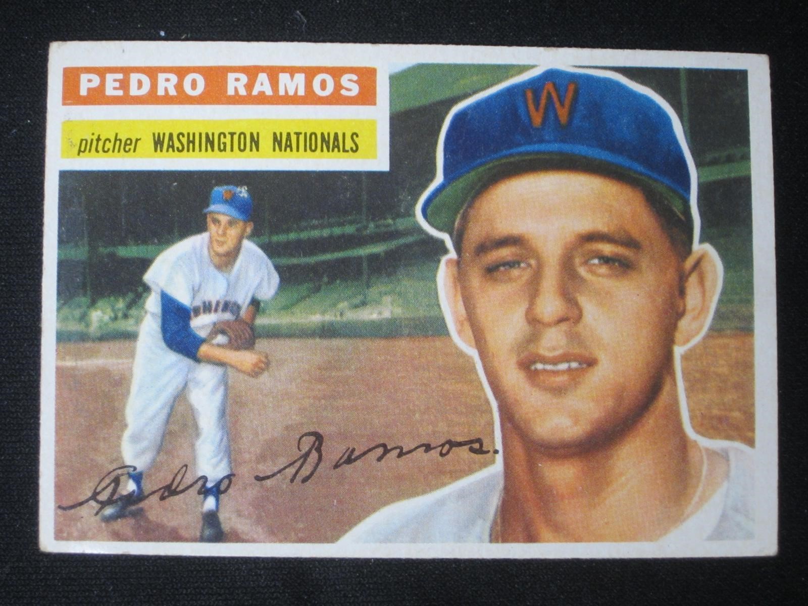 1956 TOPPS #49 PEDRO RAMOS NATIONALS WHITE