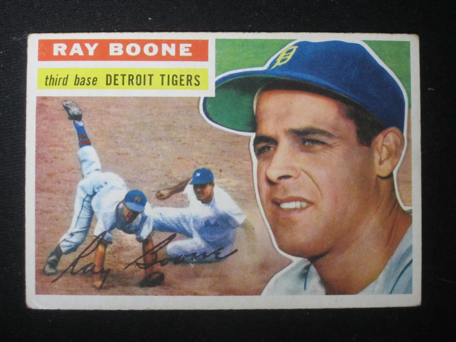 1956 TOPPS #6 RAY BOONE GRAY BACK TIGERS