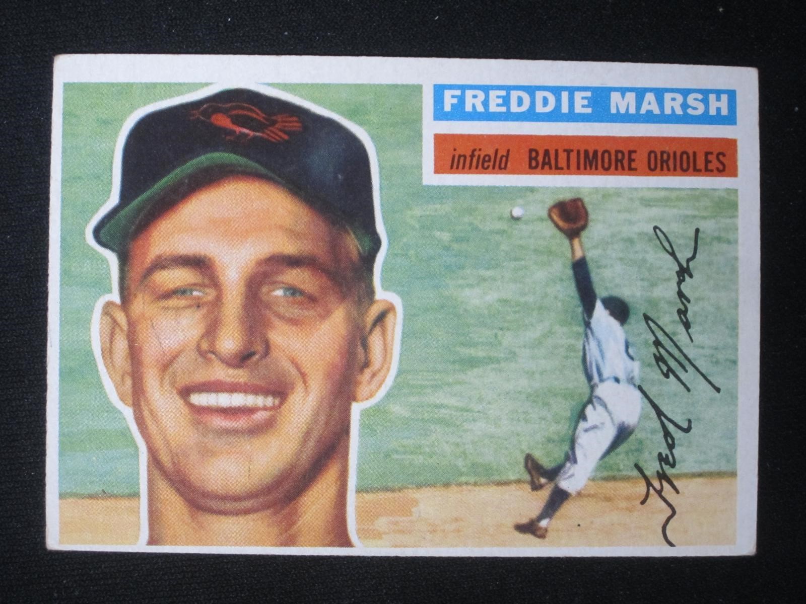 1956 TOPPS #28 FREDDIE MARSH WHITE BACK