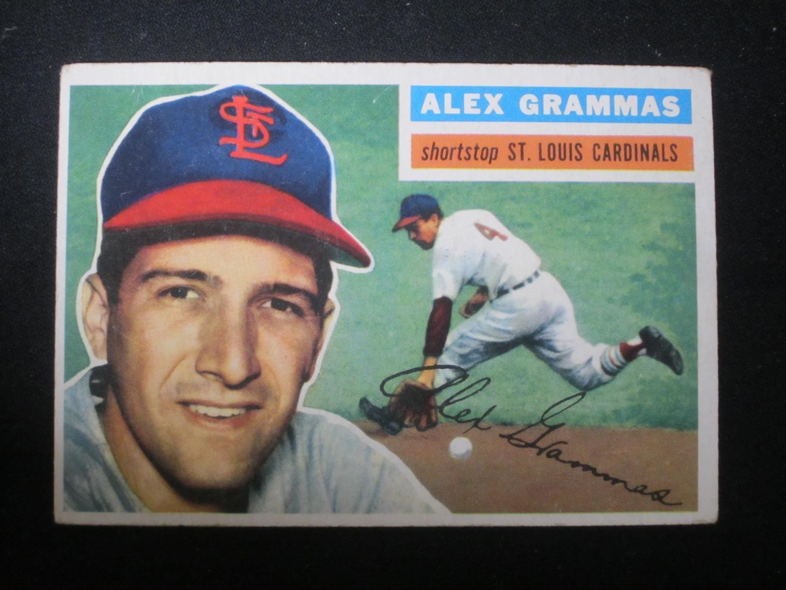 1956 TOPPS #37 ALEX GRAMMAS WHITE BACK