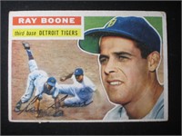 1956 TOPPS #6 RAY BOONE GRAY BACK TIGERS