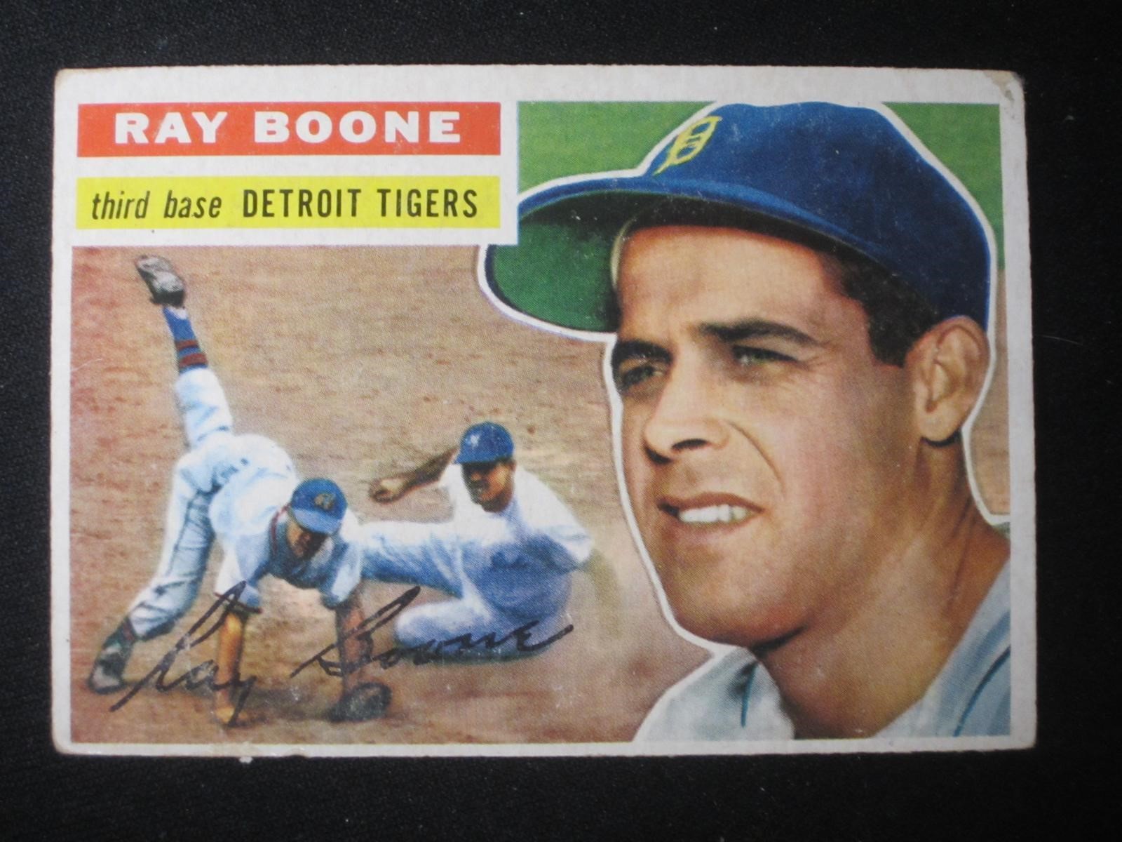 1956 TOPPS #6 RAY BOONE GRAY BACK TIGERS