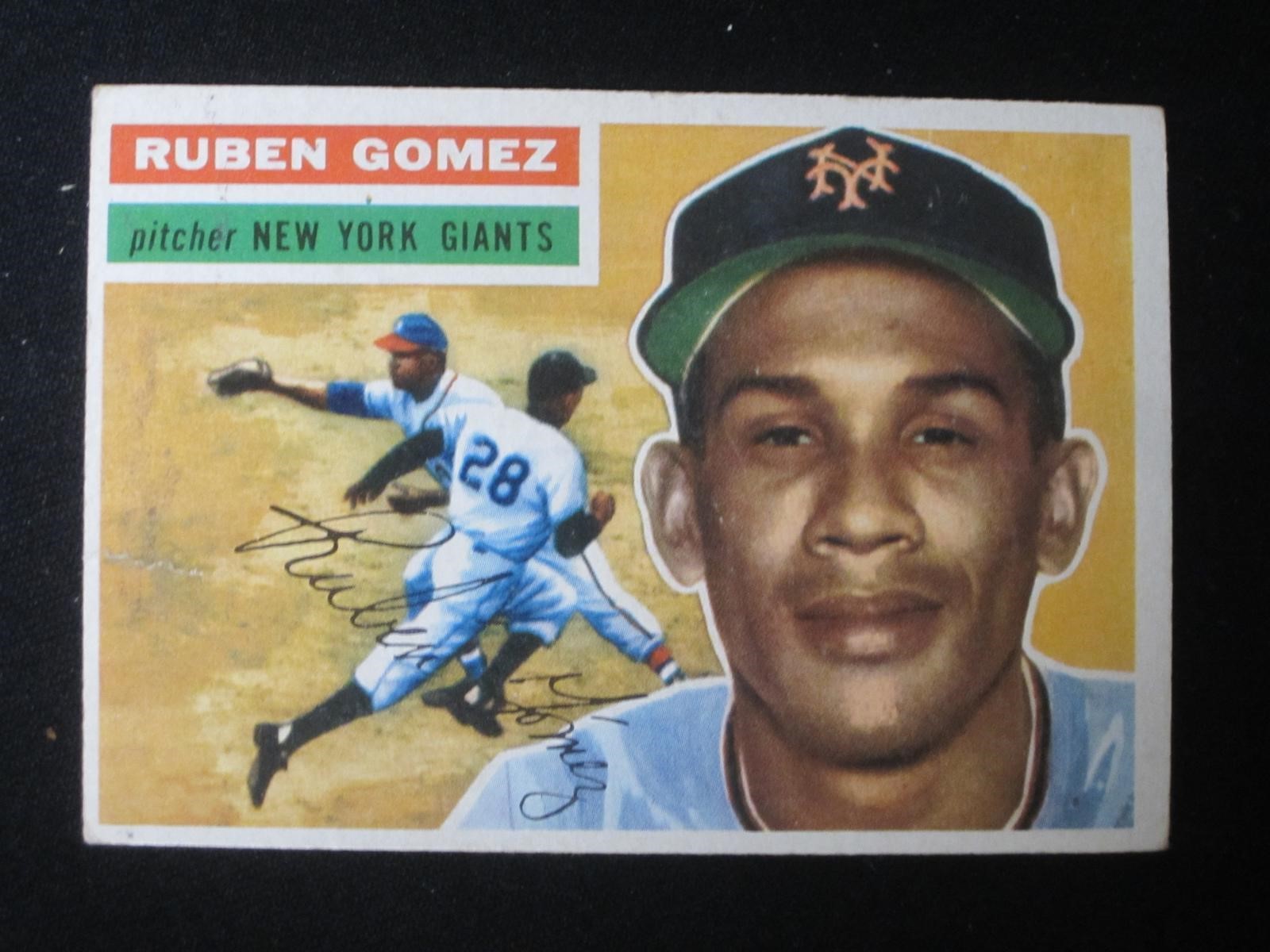 1956 TOPPS #9 RUBEN GOMEZ WHITE BACK