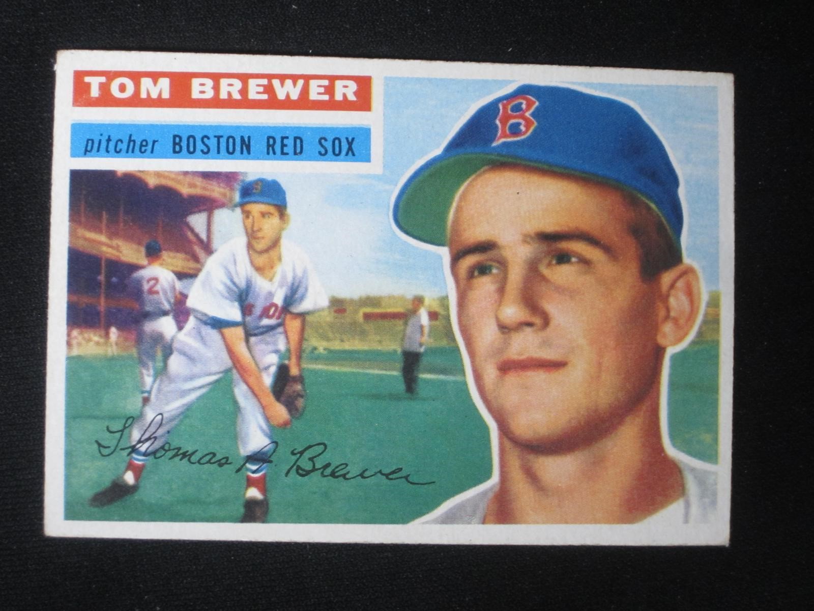 1956 TOPPS #34 TOM BREWER WHITE BACK