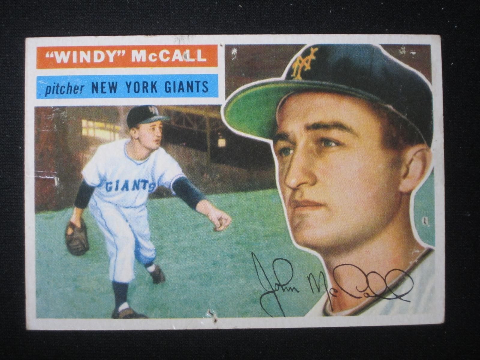 1956 TOPPS #44 WINDY MCCALL GIANTS VINTAGE