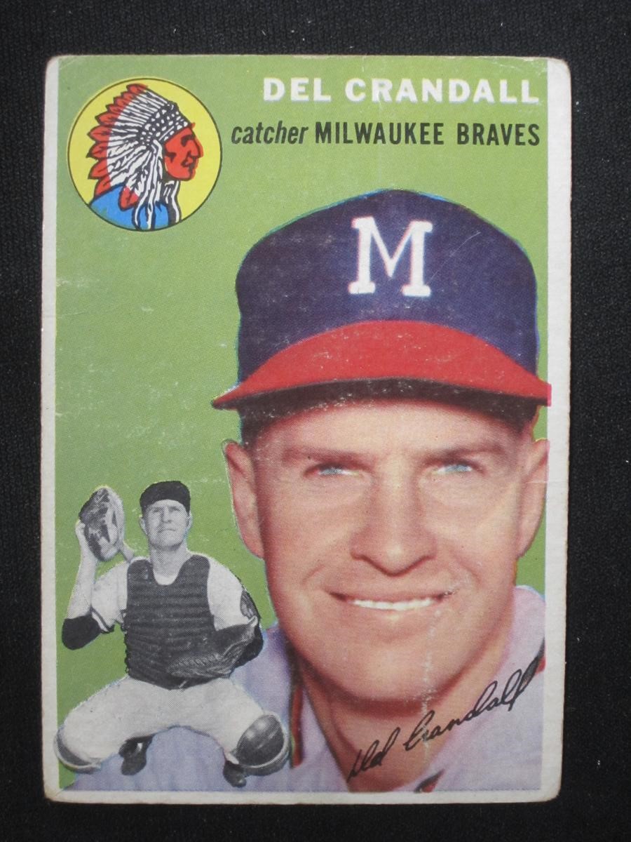 1954 TOPPS #12 DEL CRANDALL BRAVES VINTAGE