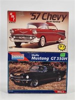2) PARTIALLY STARTED MODEL KITS - CHEVY & MUSTANG