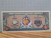 One million sea shells banknote