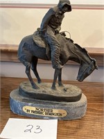 Bronze Remington statue, " Norther"