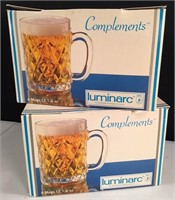 (8) NOS Luminarc Mugs