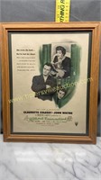 Vintage john Wayne movie advertisement in frame-