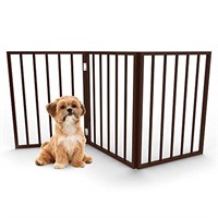 PETMAKER Foldable, Free-Standing Wooden Pet Gate-