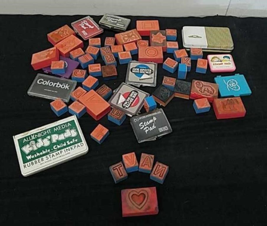 Group of Stamps and stamp pads