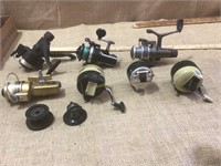 Lot of 7 fishing reels.