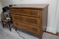 3 DRAWER DRESSER WITH INLAID TOP