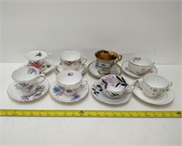 cups and saucers, royal albert, royal vales, etc.