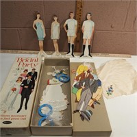 Bridal Party 4 Paper Dolls/Orig. Box