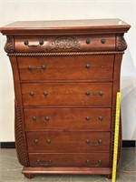 Heavily Carved Bedroom Chest of Drawers