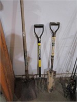 Craftsman Shovel / and Hay Fork, and Shovel Lot