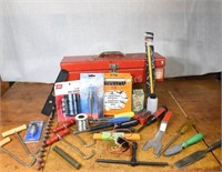 Red Tool Box with Hardware Contents