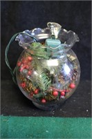 Decorative Glass Jar w/lights & potpourri