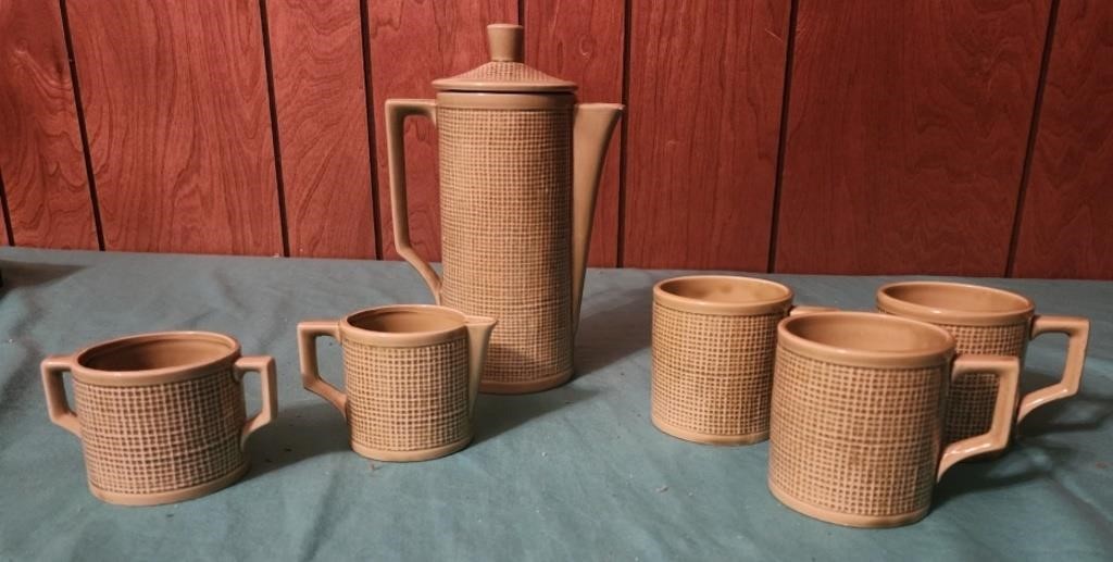 Royal Sealy Yellow Burlap Ceramic 6 pc